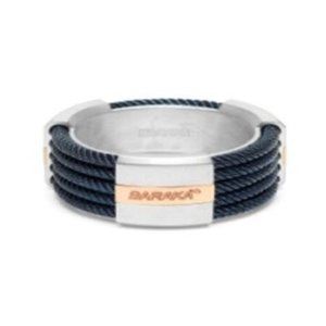 BARAKA Men's AN293081ROAG260000 316L Collection Rose Gold Silver Ring